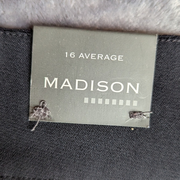 Madison Career Dress Pants Womens Size 16 Straight Leg Pockets Black NWT Rayon - Picture 7 of 10